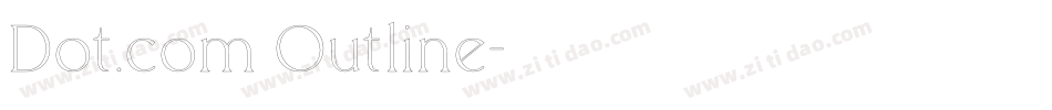 Dot.com Outline字体转换